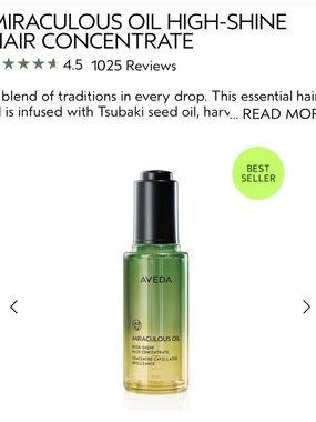Aveda MIRACULOUS OIL HIGH-SHINE HAIR CONCENTRATE 1.7oz NEW